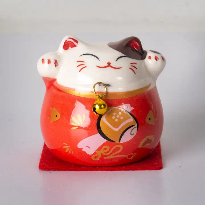 2 Inch Tall Maneki Neo Lucky Cat Figurine-Top 30 Decor-Little Fish Co.