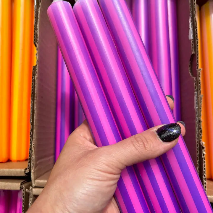 Pinstripe candle - selected colours-Top 30 Party-Little Fish Co.