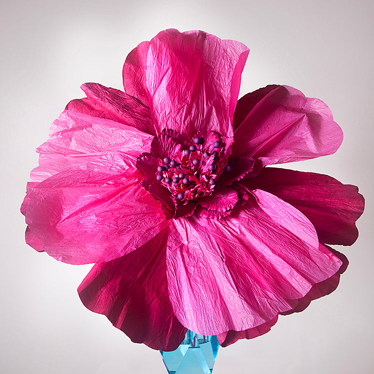 Moonlight Paper Flower - Magenta-Paper Flowers-Little Fish Co.