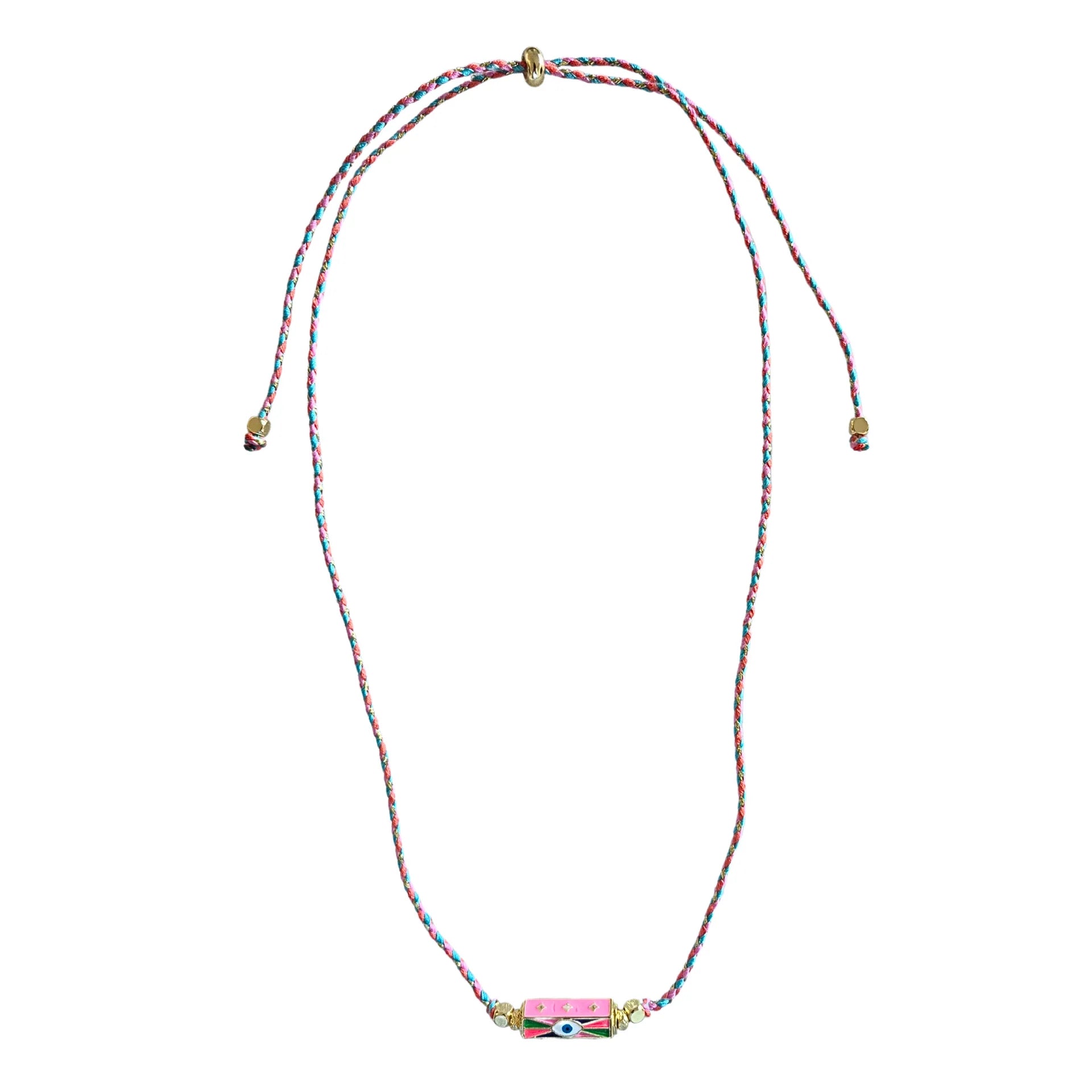 Cord Necklace Pink-Fashion-Little Fish Co.