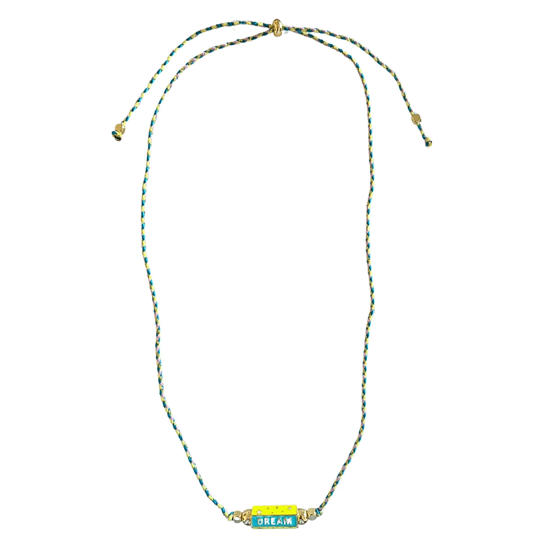 Cord Necklace Blue / Green-Fashion-Little Fish Co.