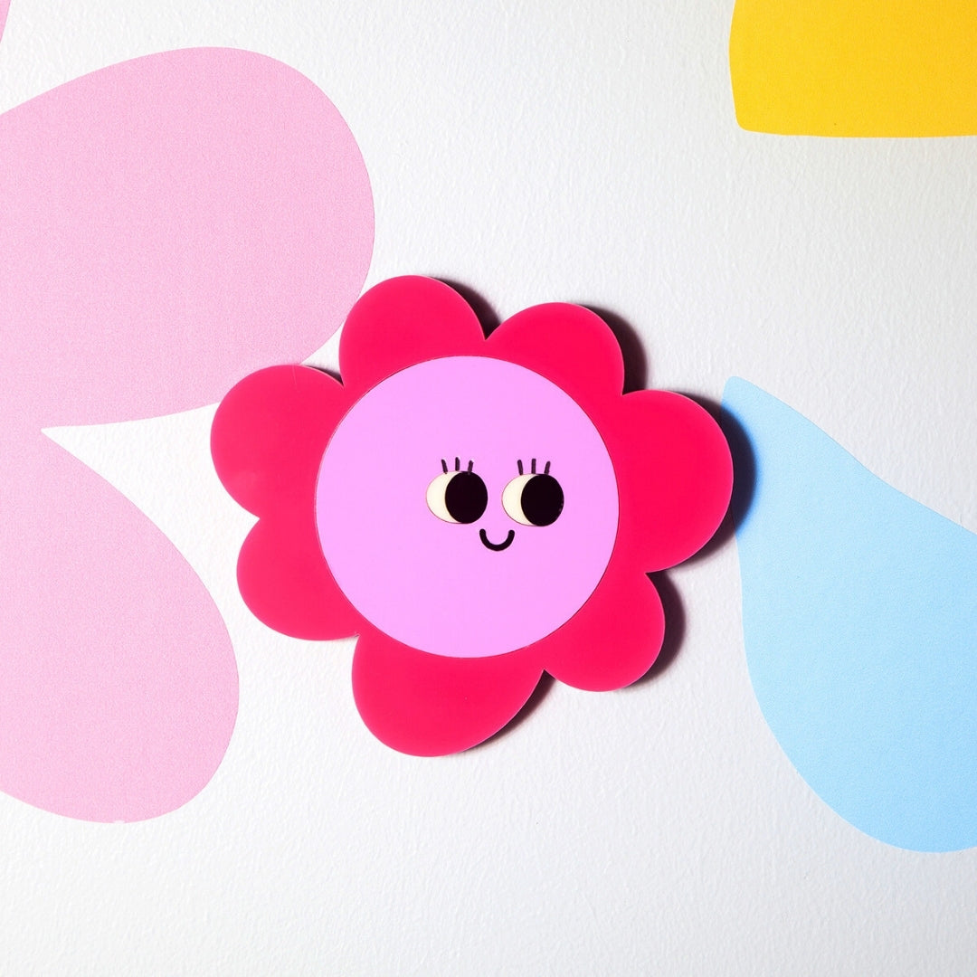 Lola Wall / Magnet smile in Hot pink / Pink-New Arrivals 2025-Little Fish Co.