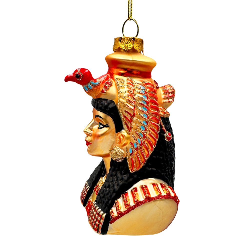 Majestic Cleopatra glass ornament Handcrafted