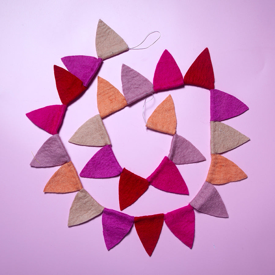 Felt Bunting -sherbet-Fun-Little Fish Co.