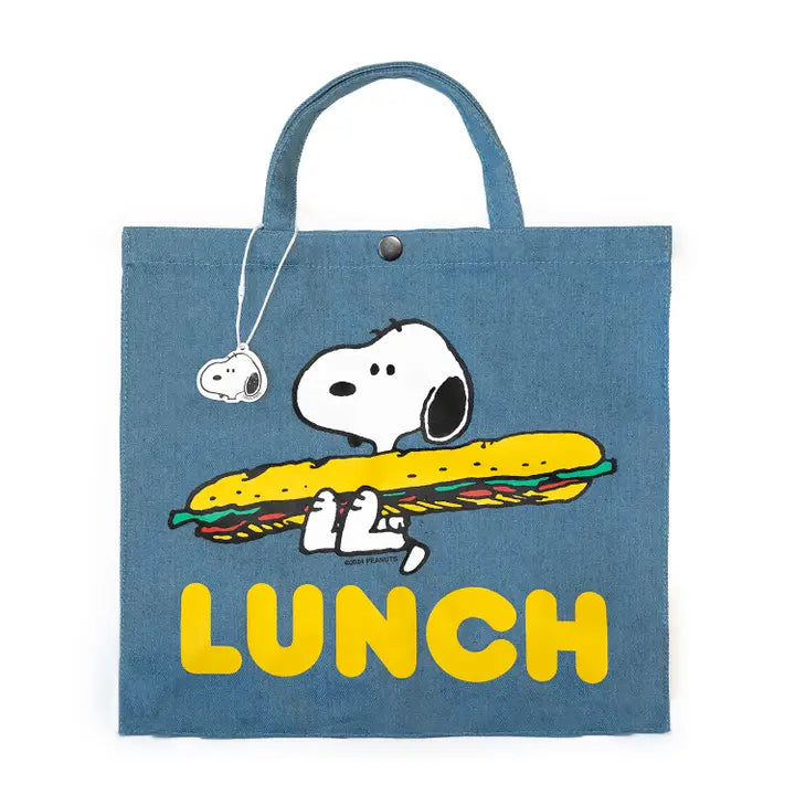3P4 X Peanuts® - Snoopy Lunch Vintage-Style Market Tote-Little Fish Co.