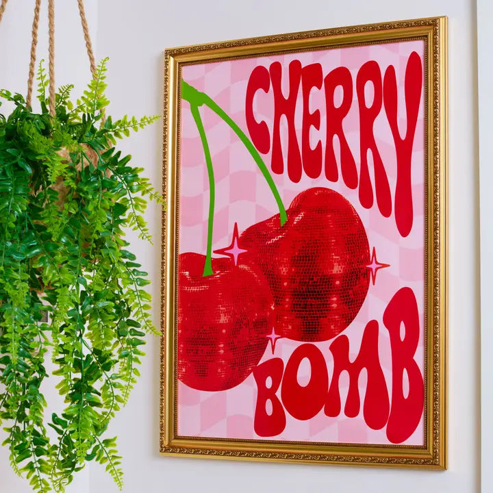 Cherry bomb Wall Print A4 print-Top 30 Art-Little Fish Co.