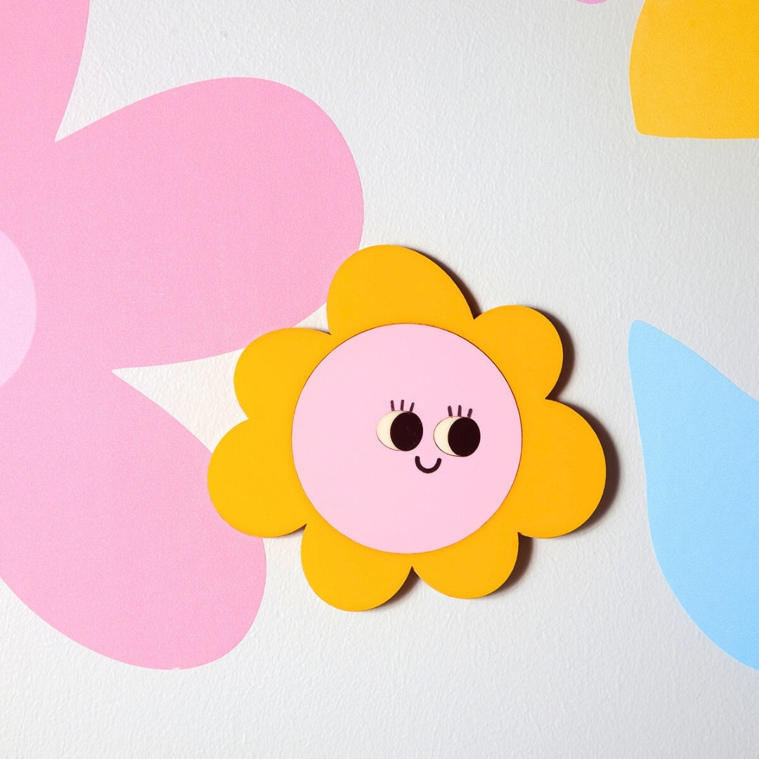 Lola Wall / Magnet smile in yellow / pink-New Arrivals 2025-Little Fish Co.