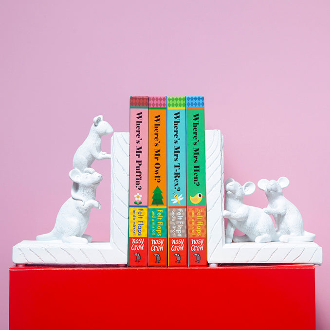 Mouse bookends - White-Little Fish Co.