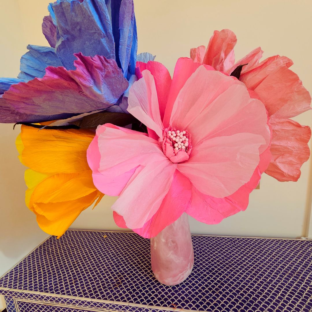 Moonlight Paper Flower -Magenta-Little Fish Co.