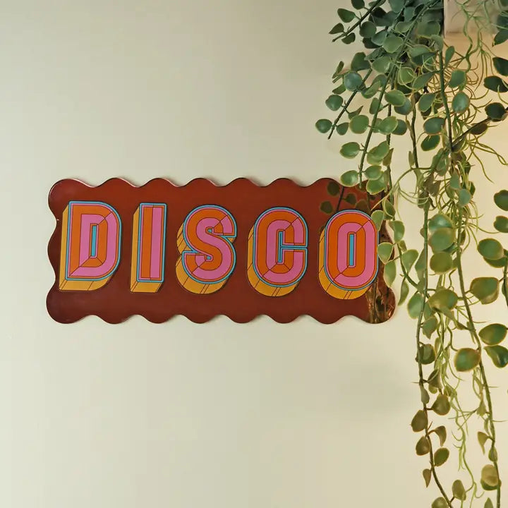Disco Wavy mirror - playful pink-Little Fish Co.
