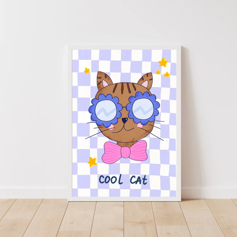 Cool Cat Art Print-Little Fish Co.