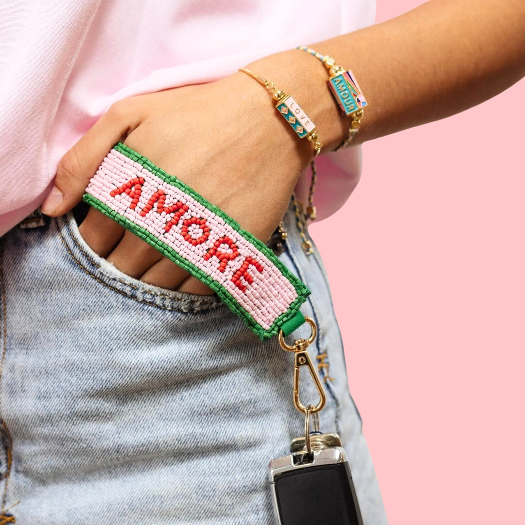 Amore Beaded Key chain-Fun-Little Fish Co.