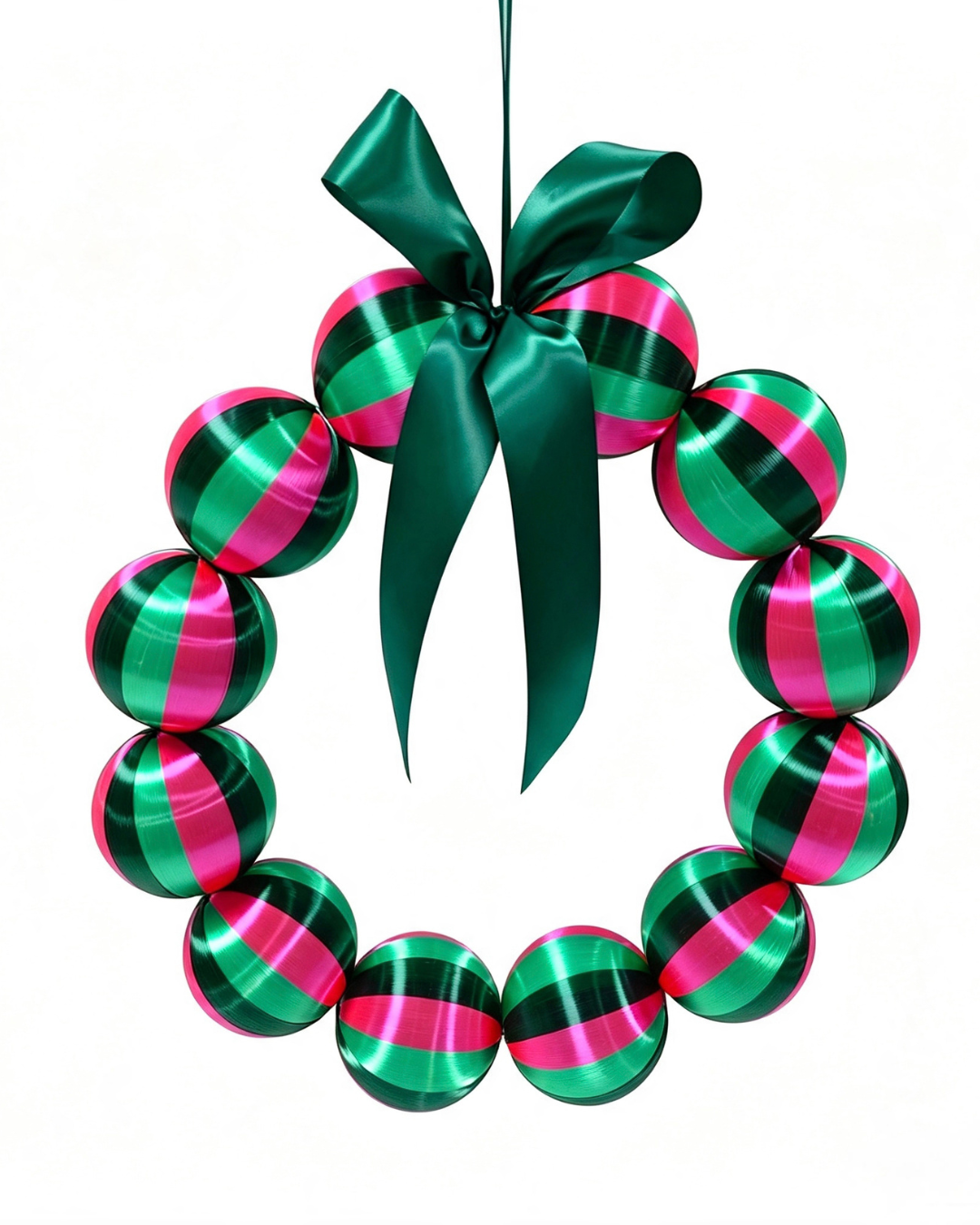 Silk Ball Wreath Watermelon- Preorder