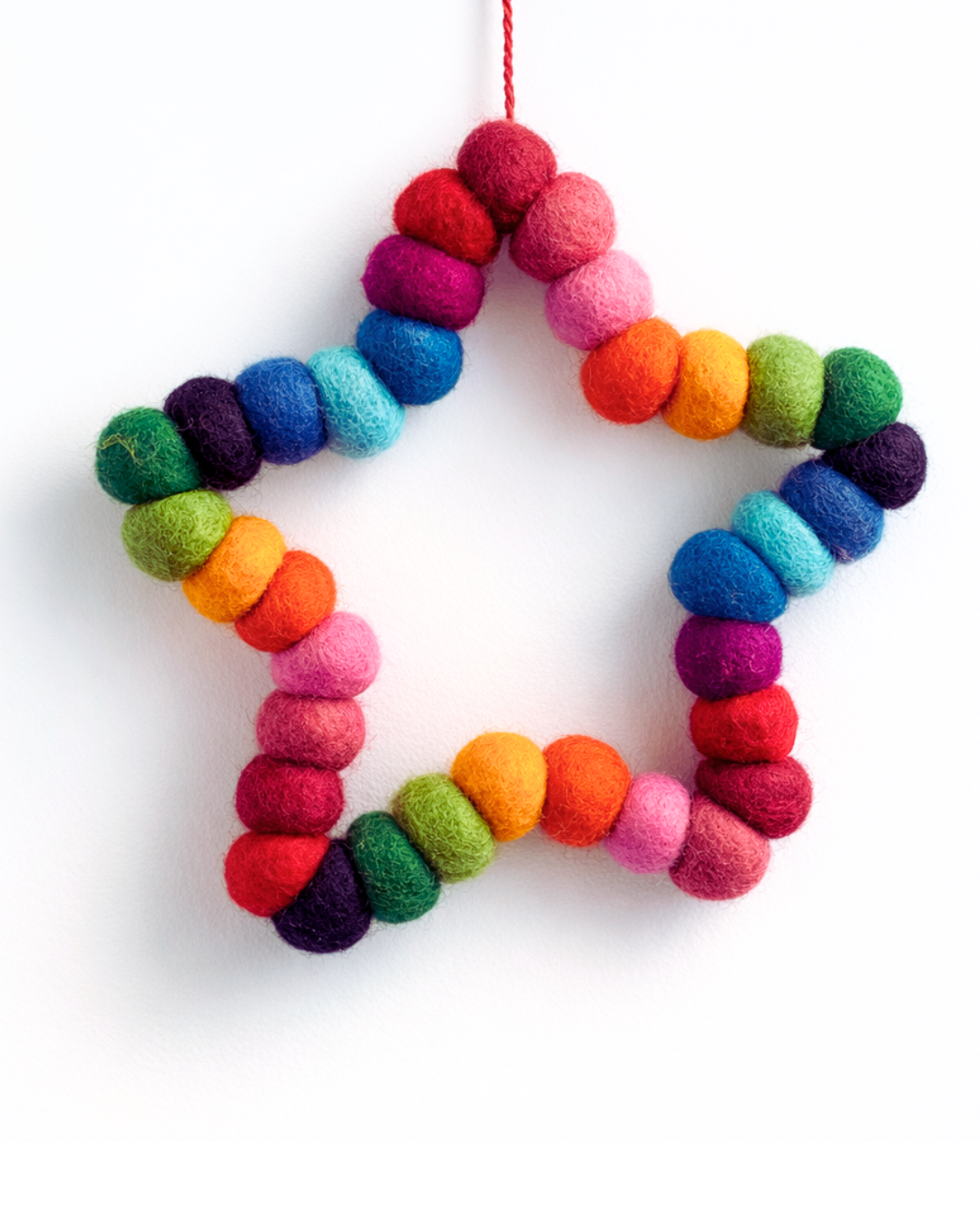 Chunky Rainbow Star Wreath