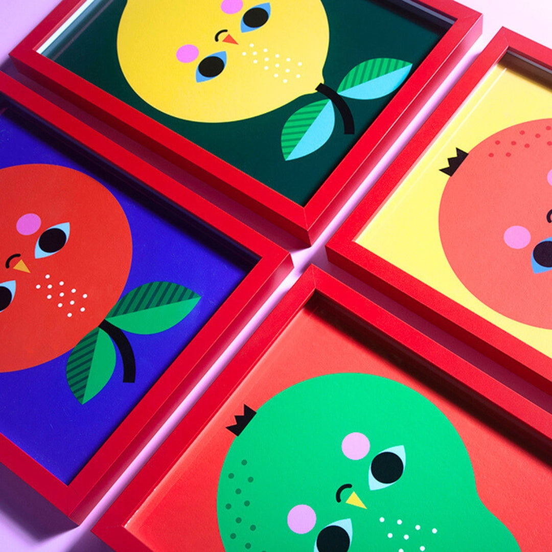 Set of 4 fruit Prints - Little Fish Co x Vanja Kragulj-Art-Little Fish Co.