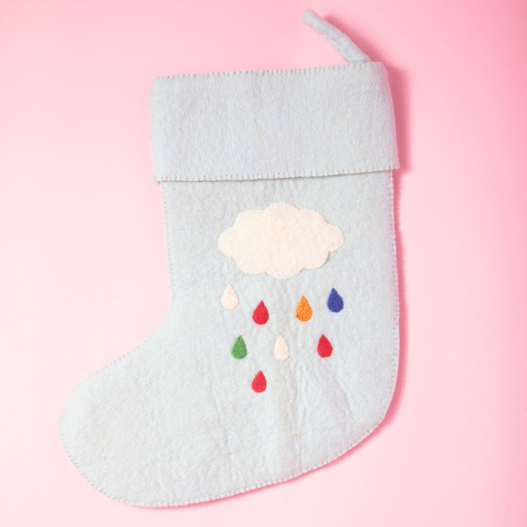 felt Christmas blue with cloud-Fun-Little Fish Co.
