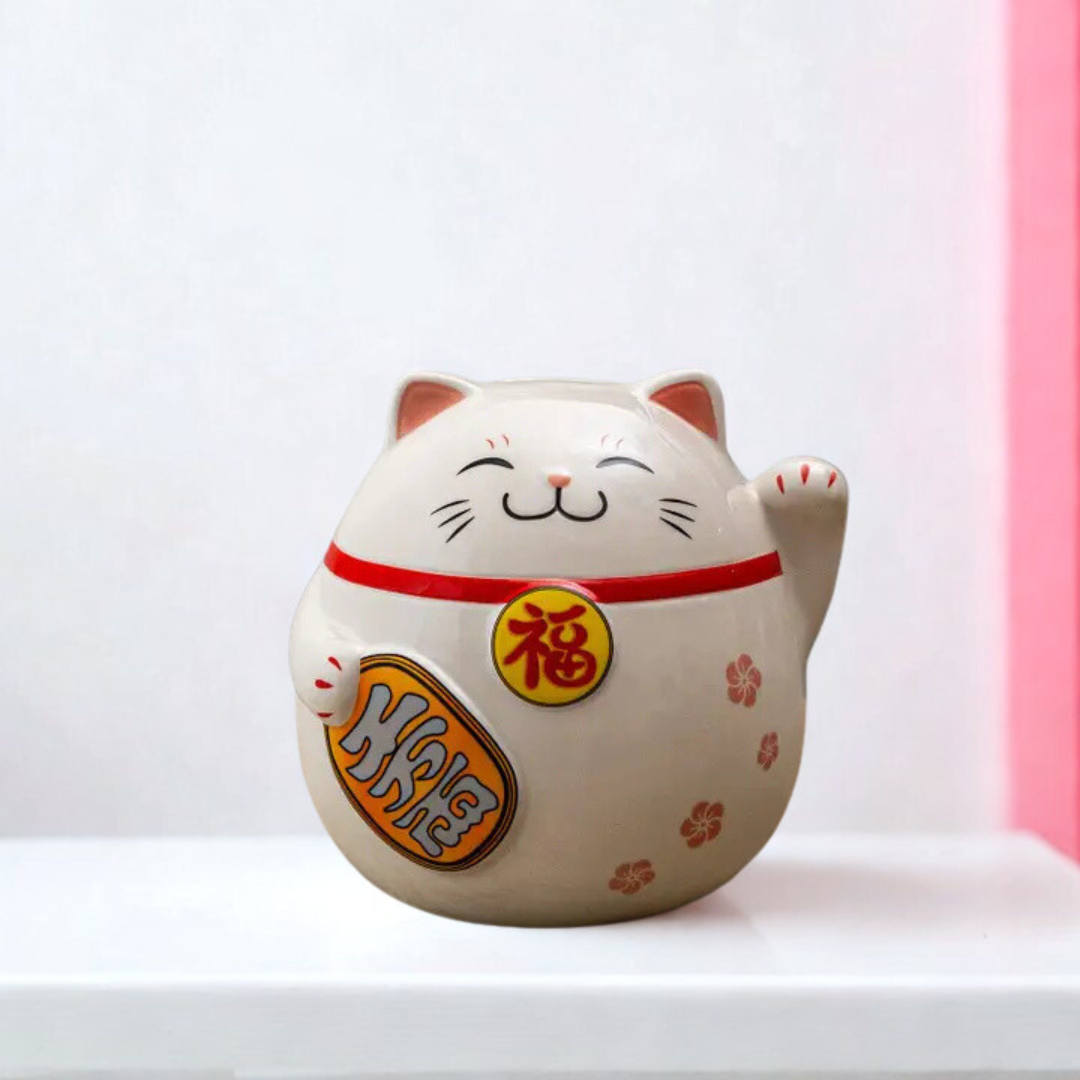 Lucky Cat Ceramic Money Box 7inch-Top 30 Decor-Little Fish Co.