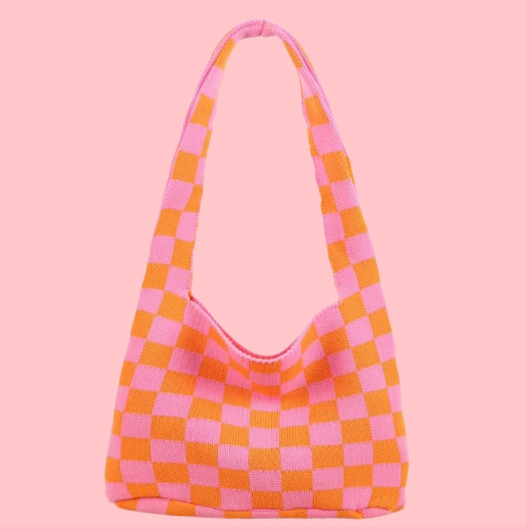 Las Vegas Slouch Bag - Neon Orange / Pink-New Arrivals-Little Fish Co.