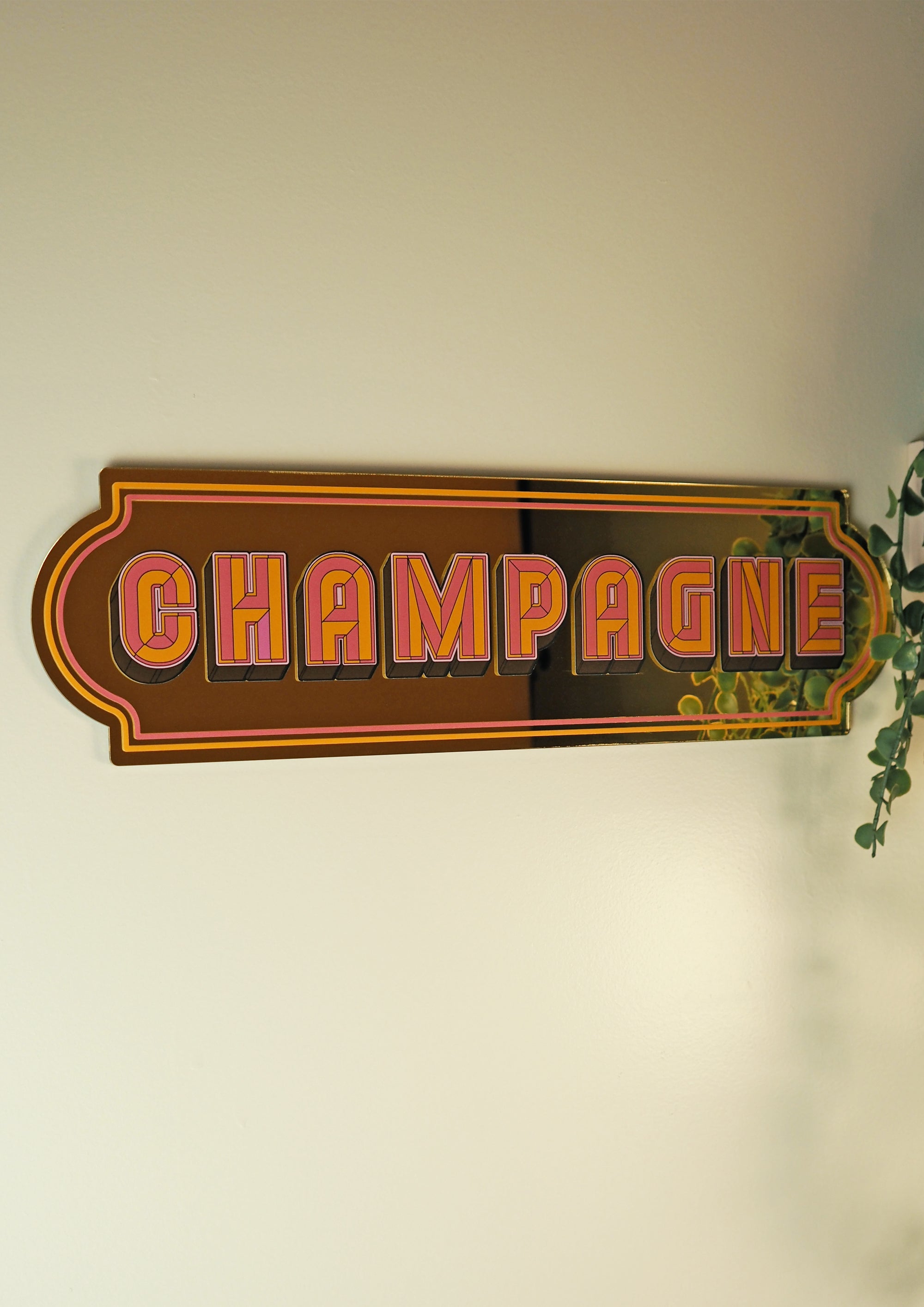 Champagne- gold rectangle mirror-Little Fish Co.