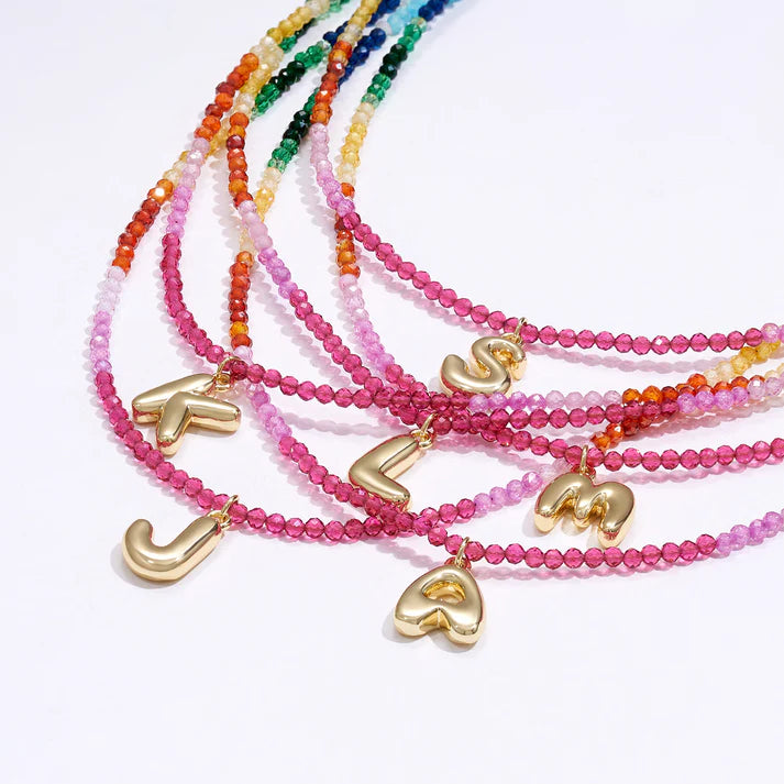 The Burstie - Bubble Initial necklace