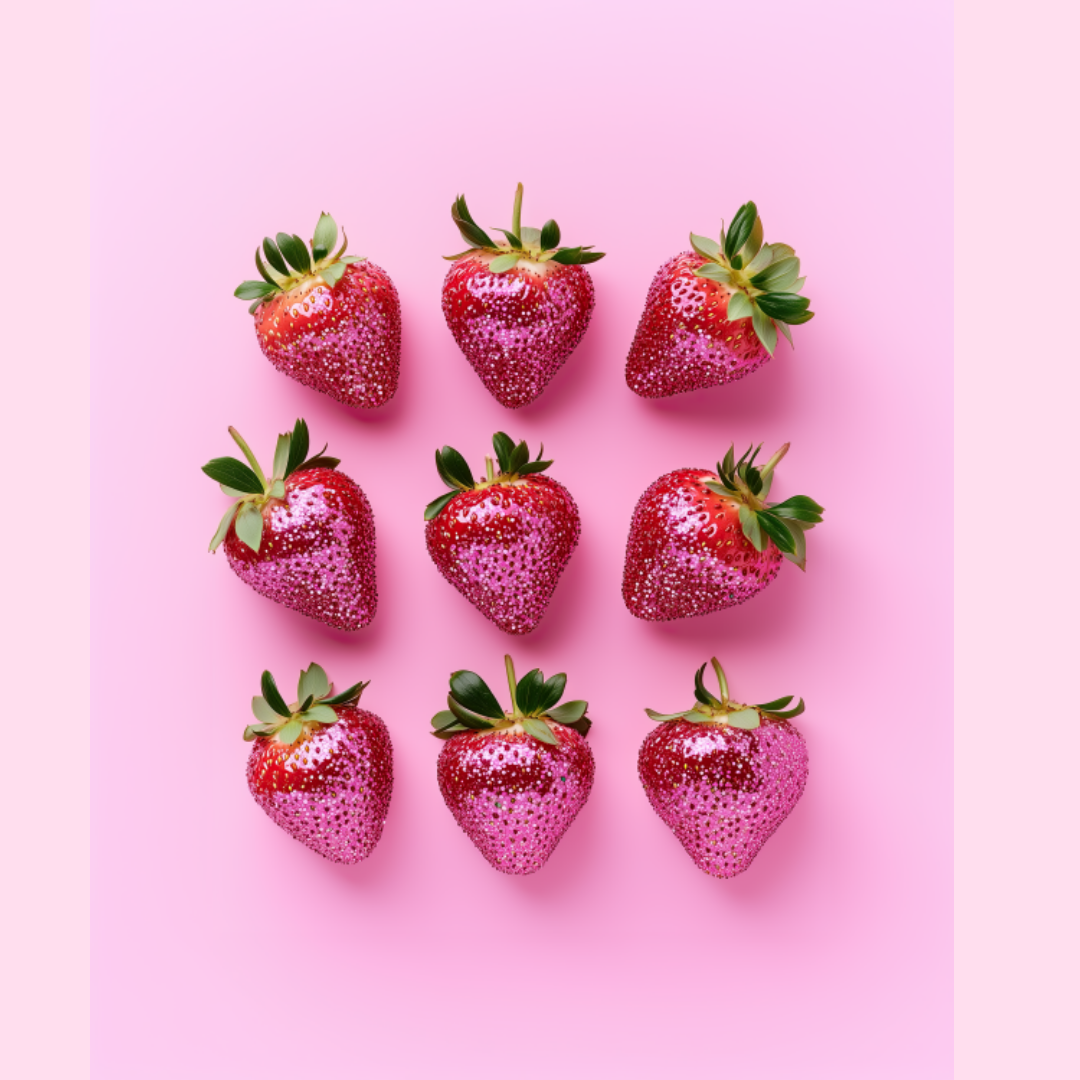 Glitter Strawberries-Top 30 Art-Little Fish Co.