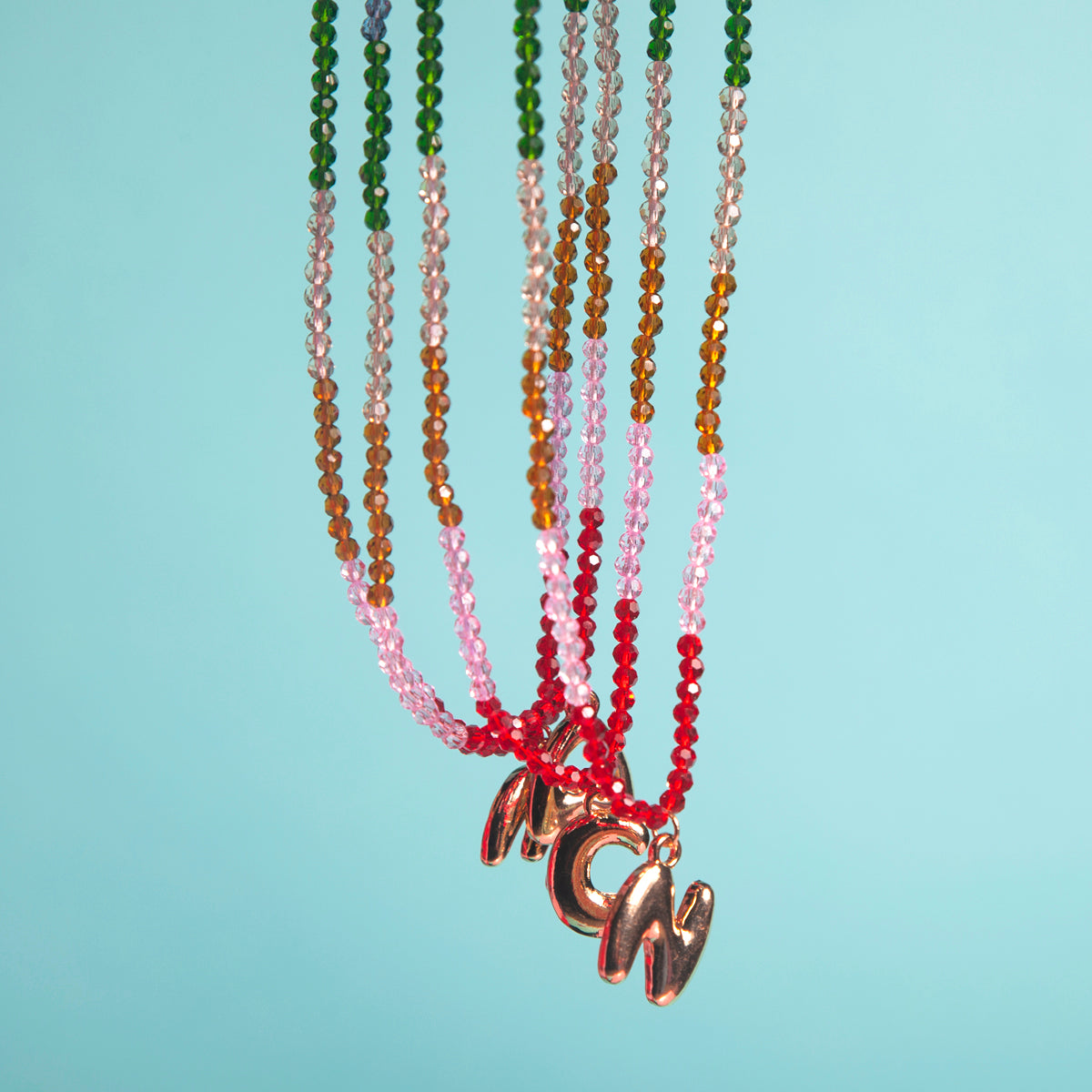 The "Burstie" - Bubble Initial necklace-New Arrivals 2025-Little Fish Co.