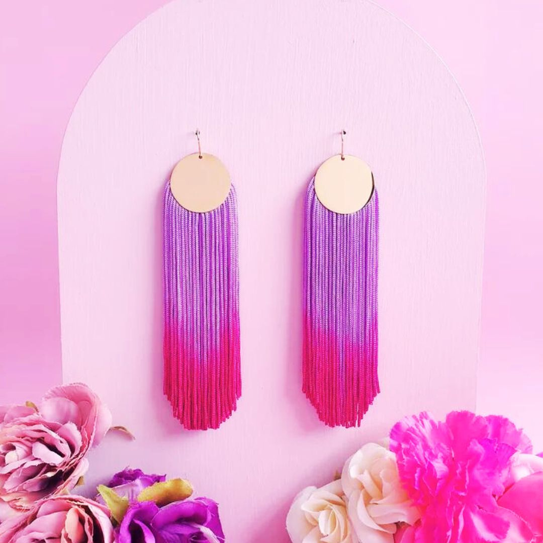 Passion Earrings - Lilac Pink-Apparel & Accessories-Little Fish Co.