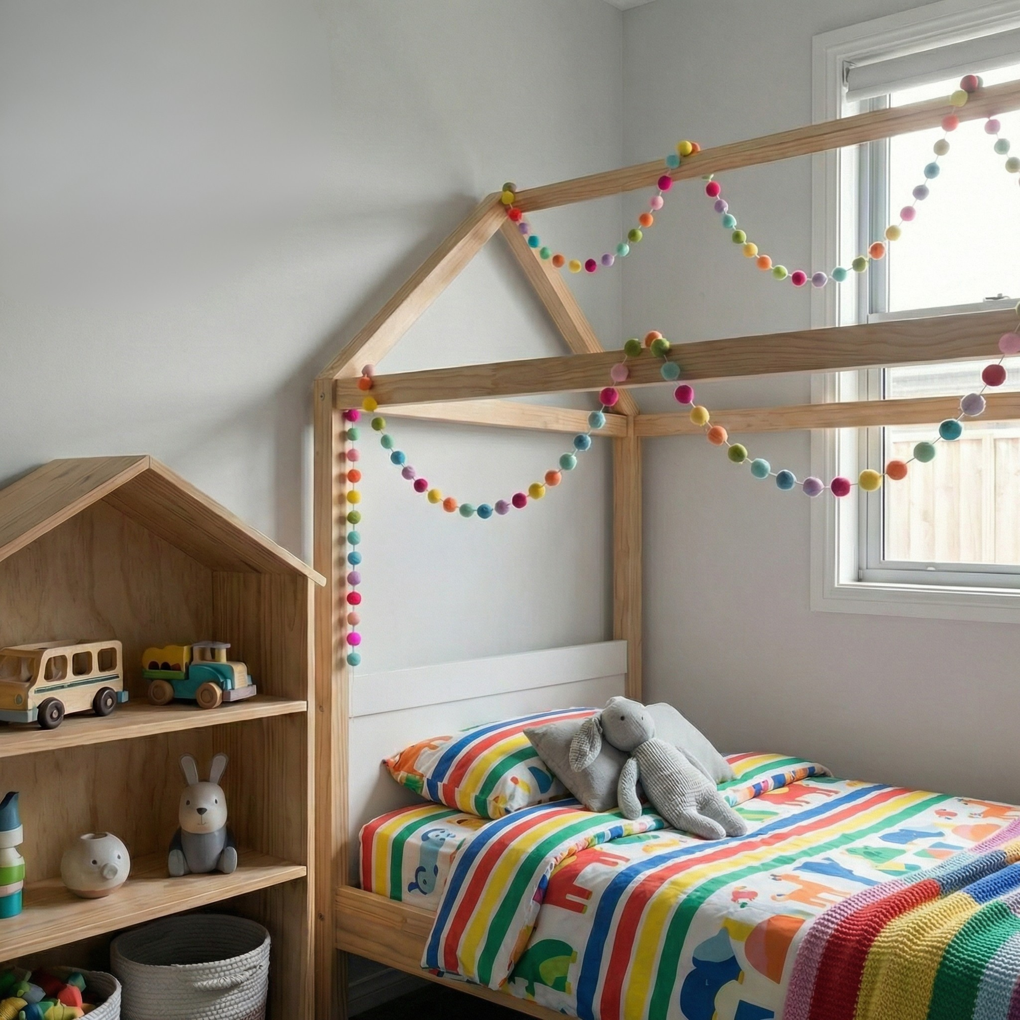 Fair Trade  Felt Ball Garland - The Holiday