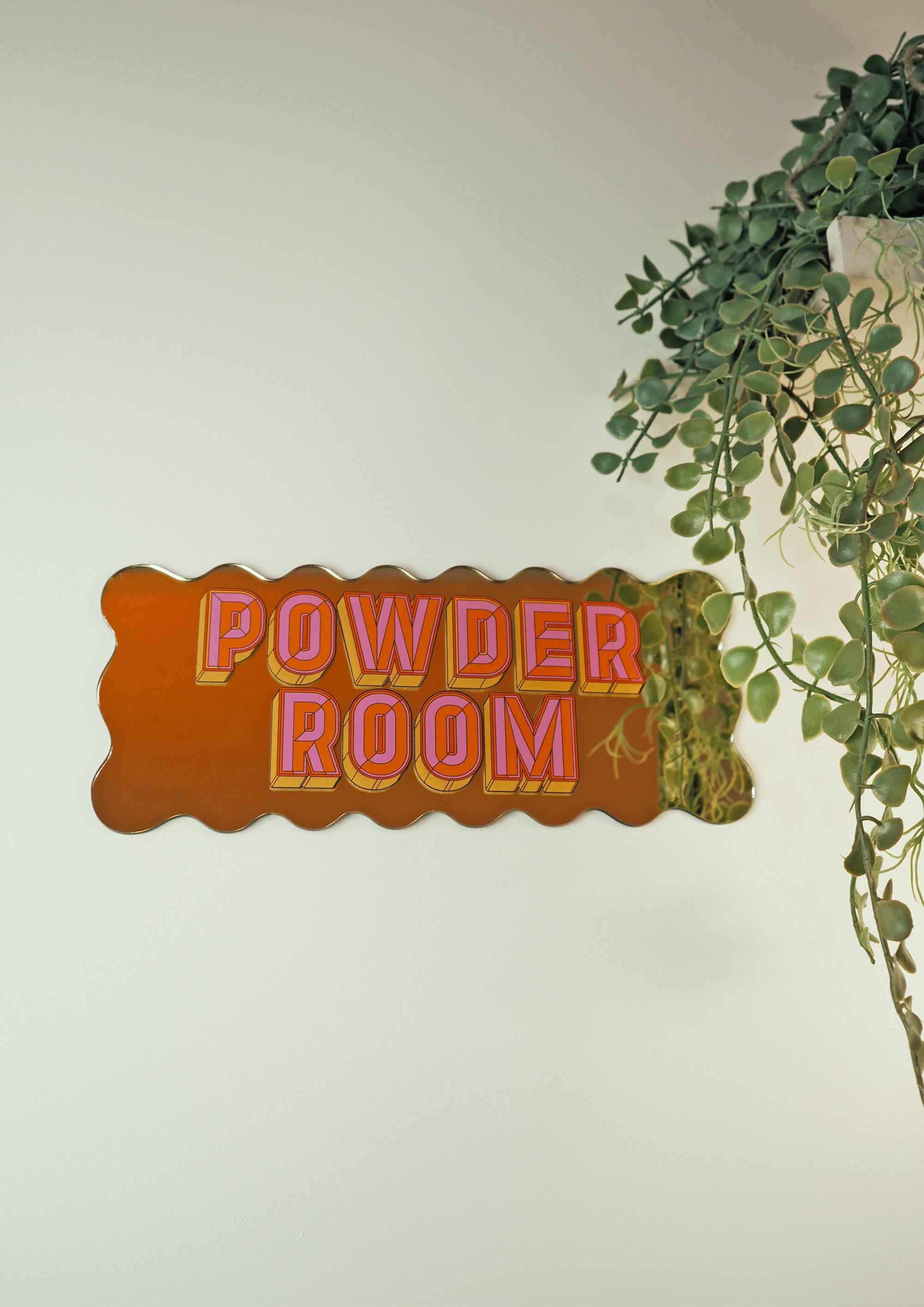 Powder room- wavy gold gold-Little Fish Co.