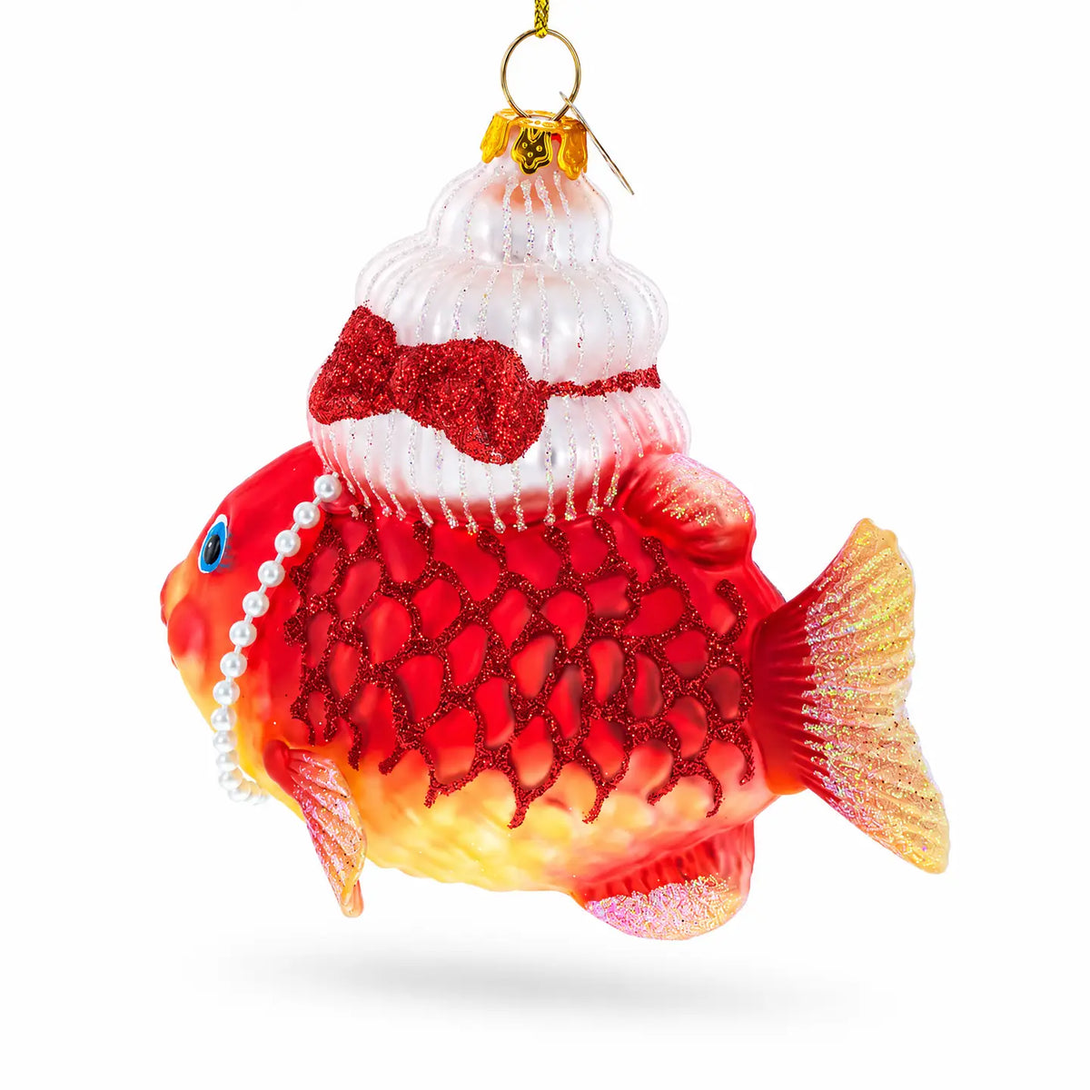 Grandma Fish ornament handcrafted