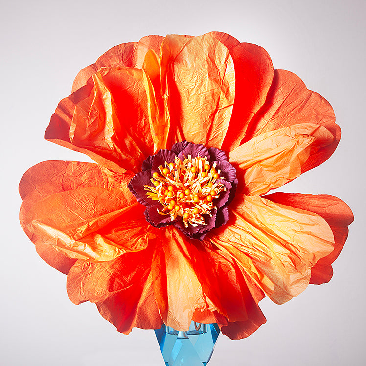 Dancing flower - Orange-Paper Flowers-Little Fish Co.