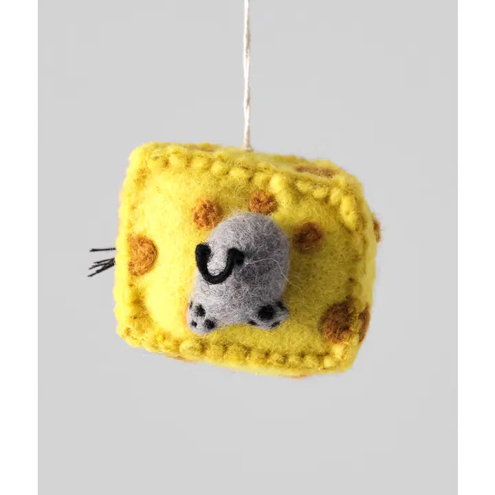 Handmade Mouse in Cheese Hanging Ornament-Top 30 Christmas-Little Fish Co.