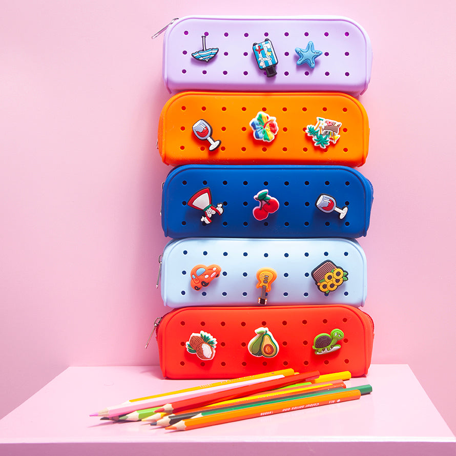 Holey Moley Pencil Case - Orange-New Arrivals-Little Fish Co.