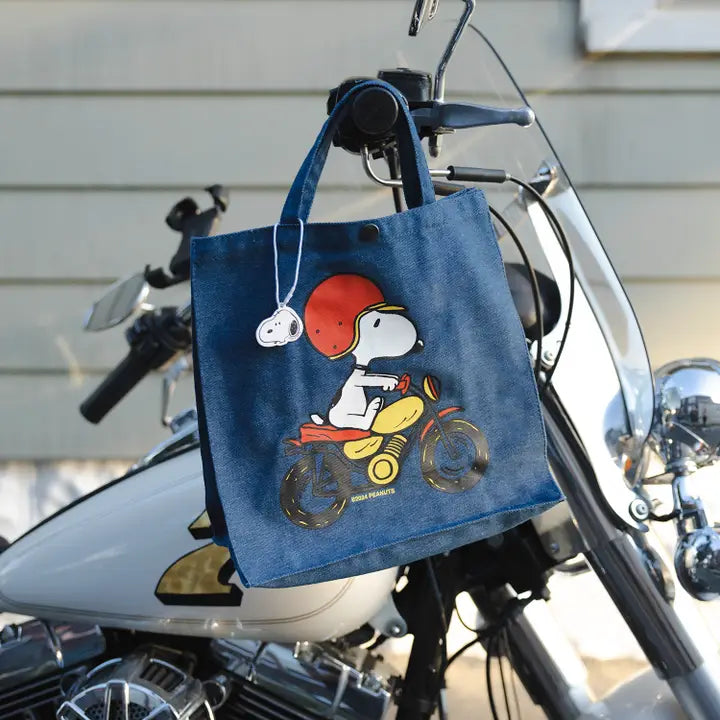 3P4 X Peanuts® - Snoopy Easy Rider Vintage-Style Market Tote-Little Fish Co.