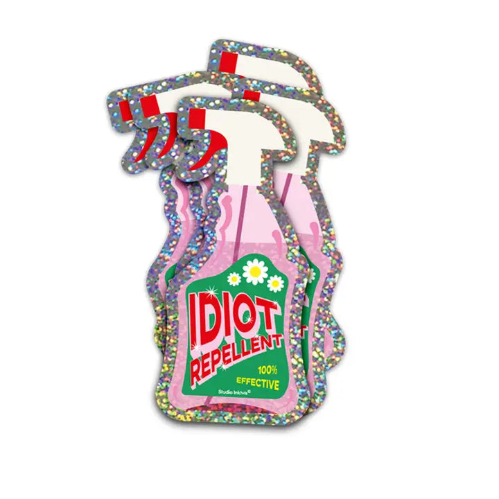Glitter Sticker Idiot Repellent Spray-Top 30 Stationary-Little Fish Co.