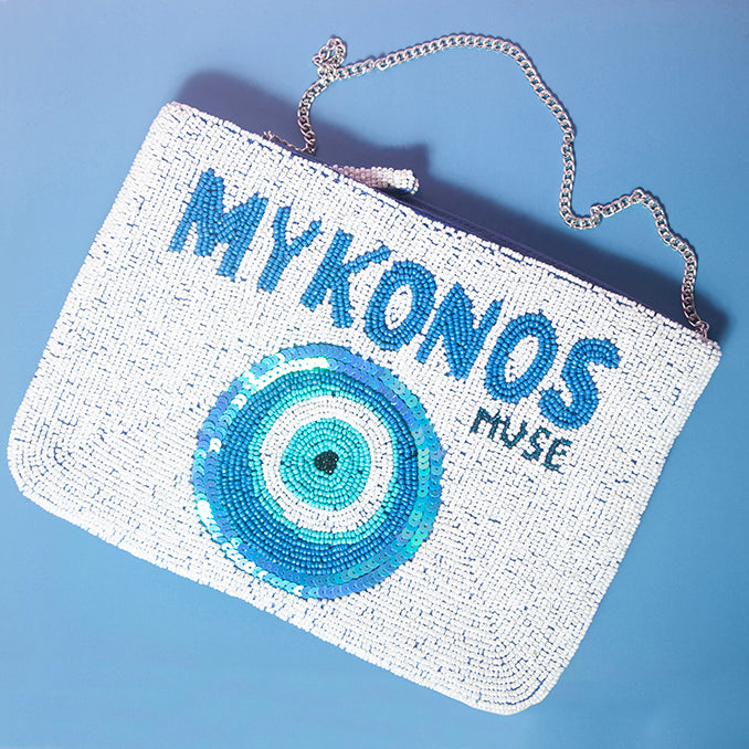 Mykonos beaded clutch bag-Fashion-Little Fish Co.