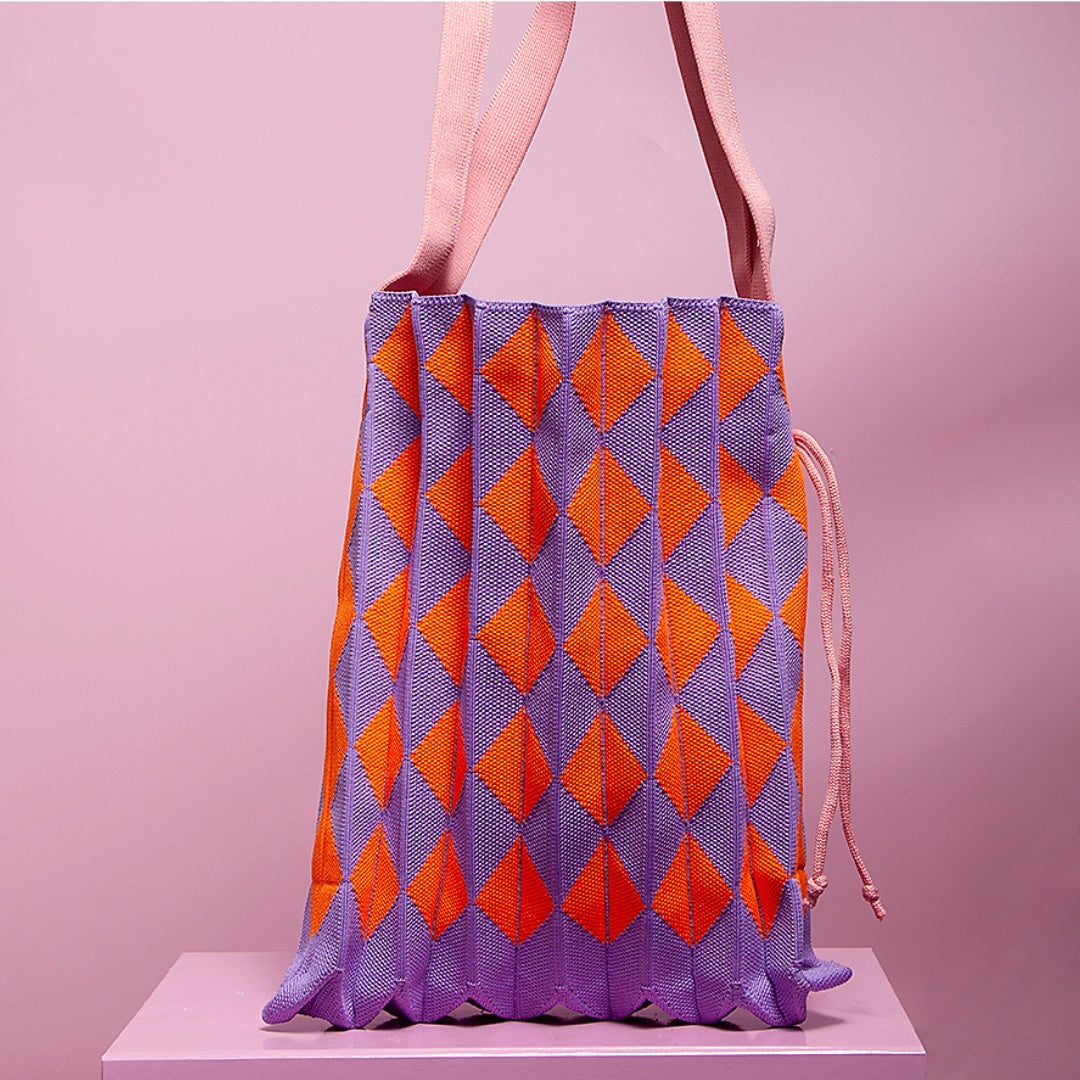 Ace of Spades shoulder bag Lilac / Orange-New Arrivals-Little Fish Co.