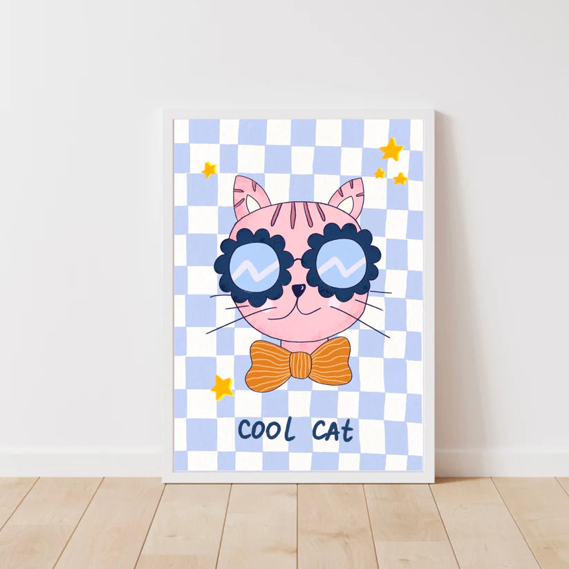 Cool Cat Art Print-Little Fish Co.