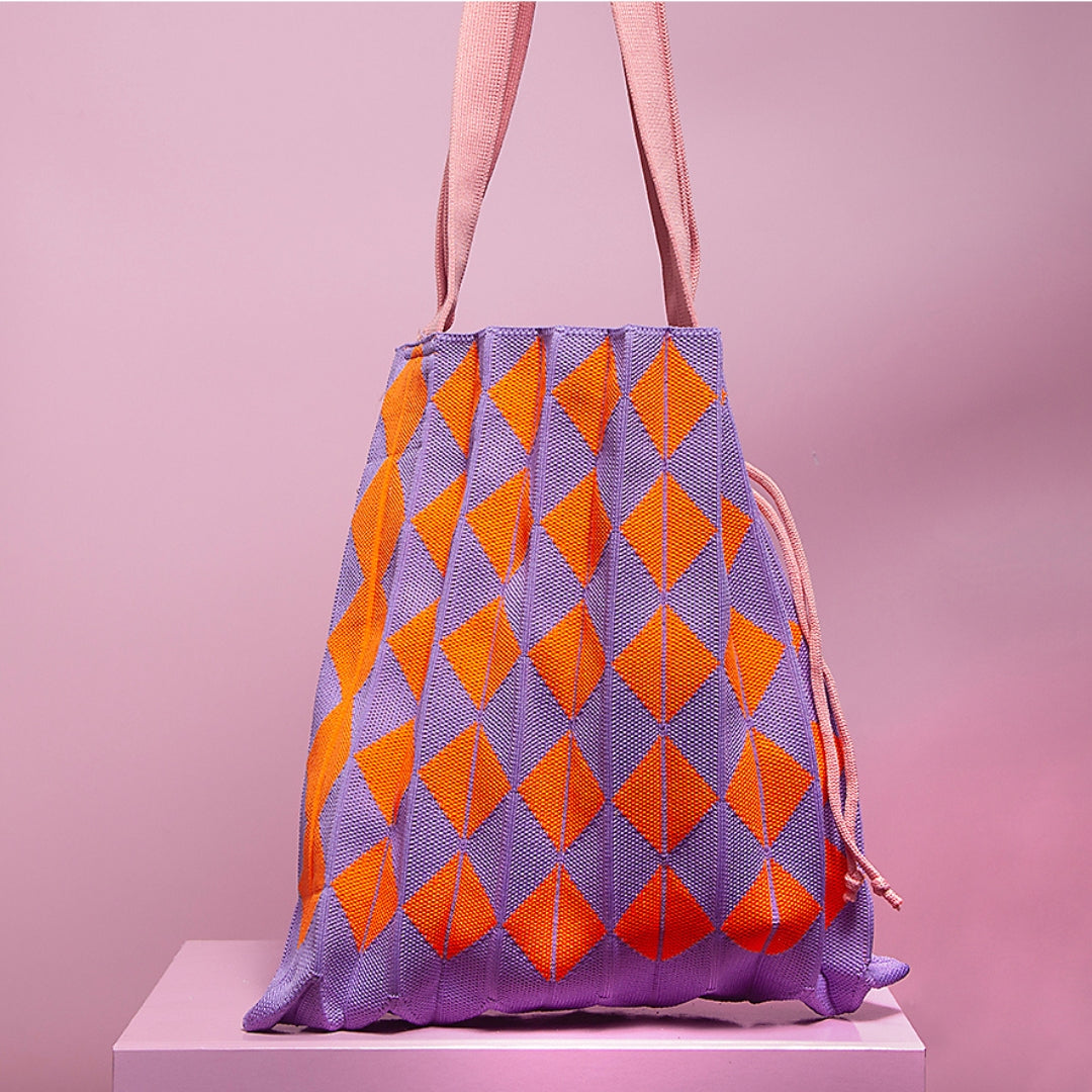 Ace of Spades shoulder bag Lilac / Orange-New Arrivals-Little Fish Co.