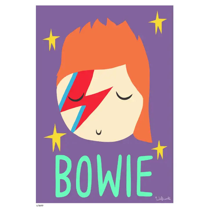 Wolfnoodle Bowie print-Little Fish Co.