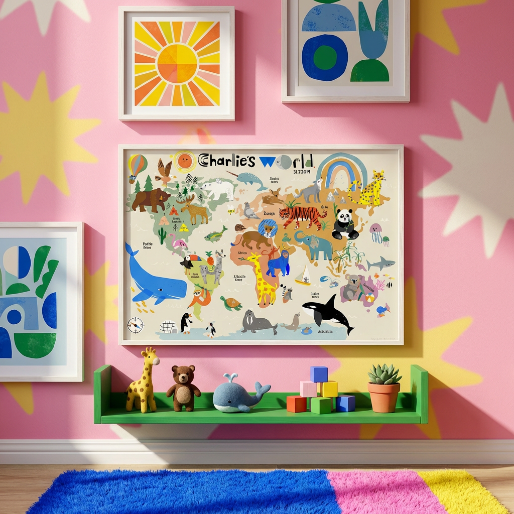 Our World Personalised Print-Top 30 Art-Little Fish Co.