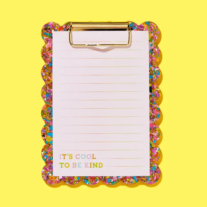 For Fun Glitter Clip Board With Note Book-Top 30 Decor-Little Fish Co.