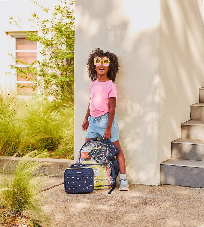 Bejeweled quilted lunch bag-Little Fish Co.