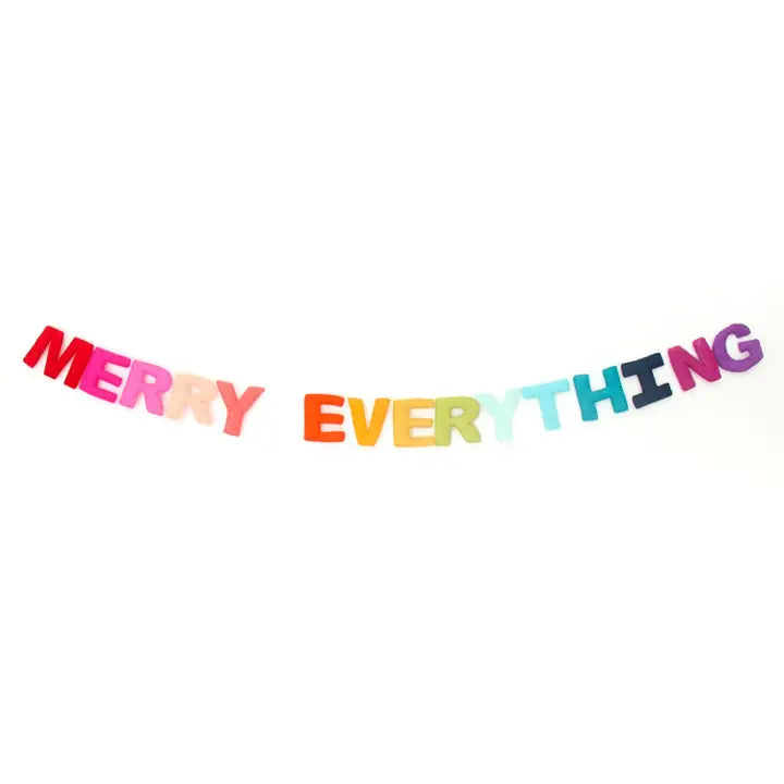 Merry Everything felt garland