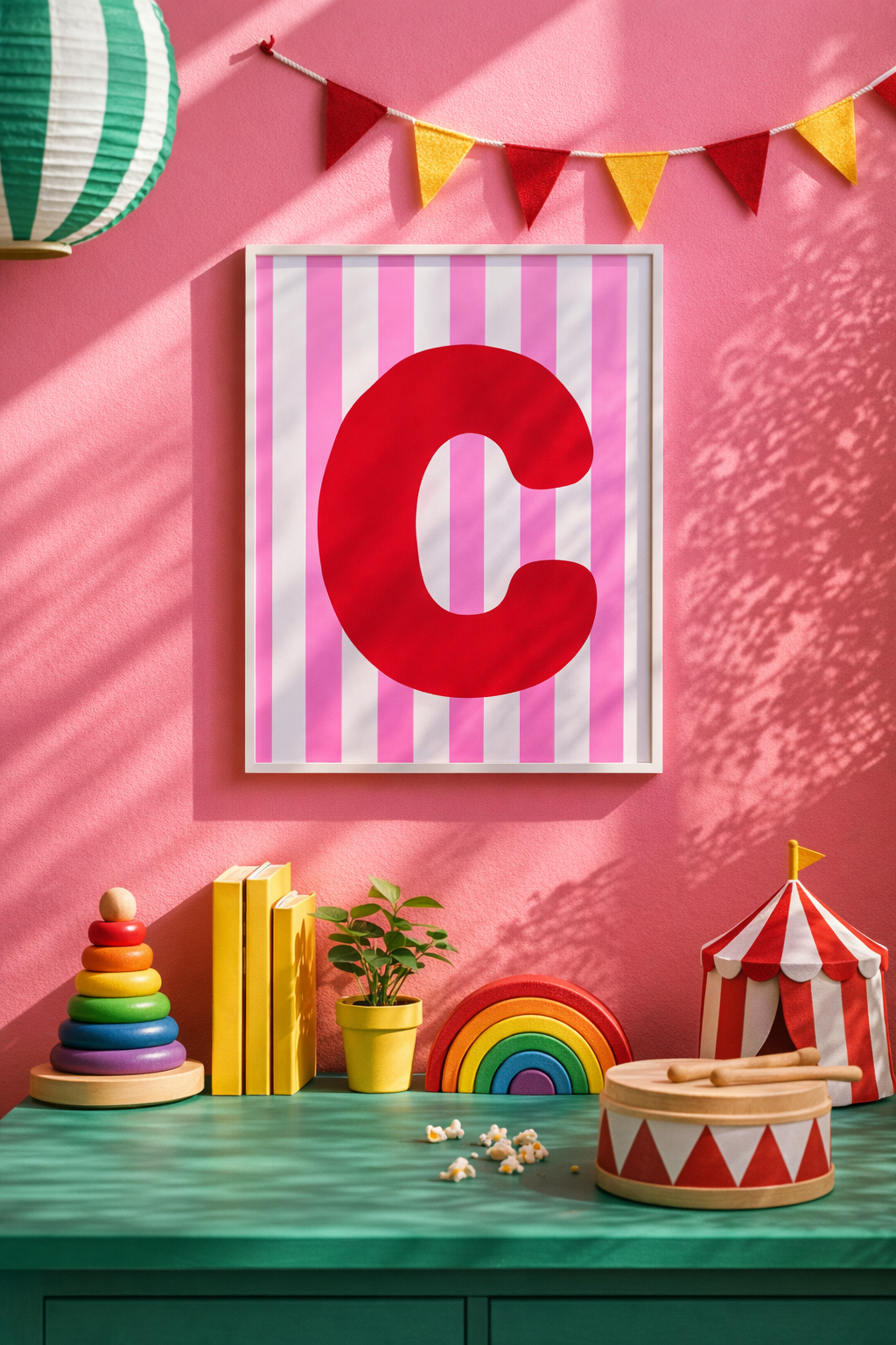 Circus Initial Print Letter C-Top 30 Art-Little Fish Co.