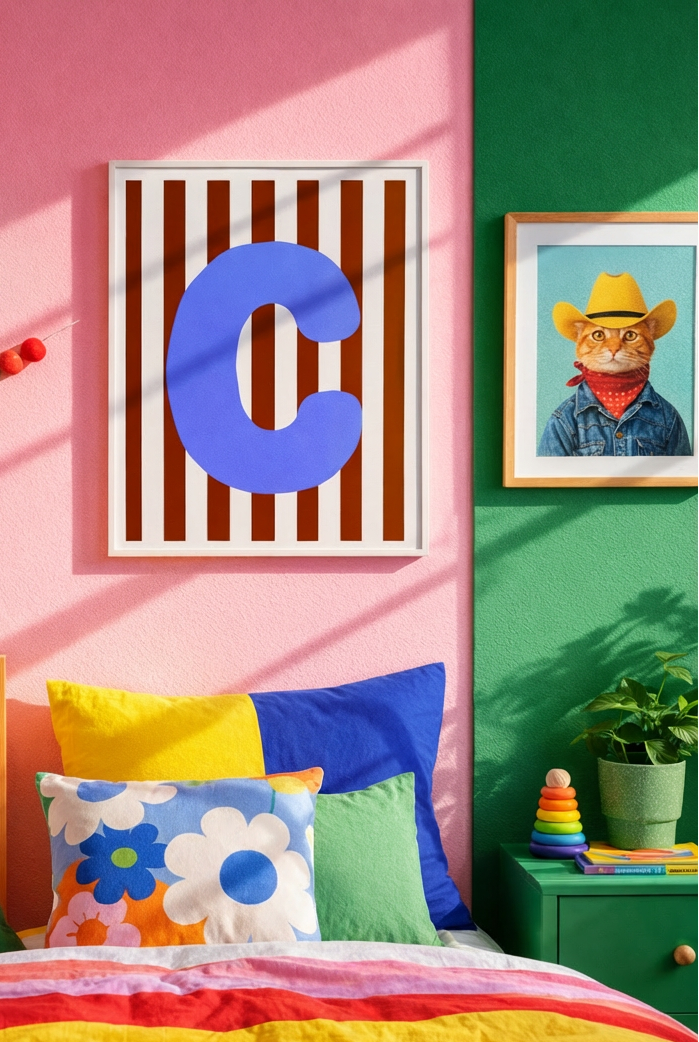 Circus Initial Print Letter C-Top 30 Art-Little Fish Co.