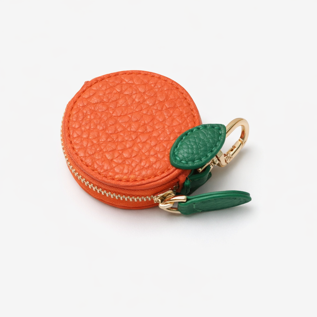Orange  Fruit Bag Charm Vegan