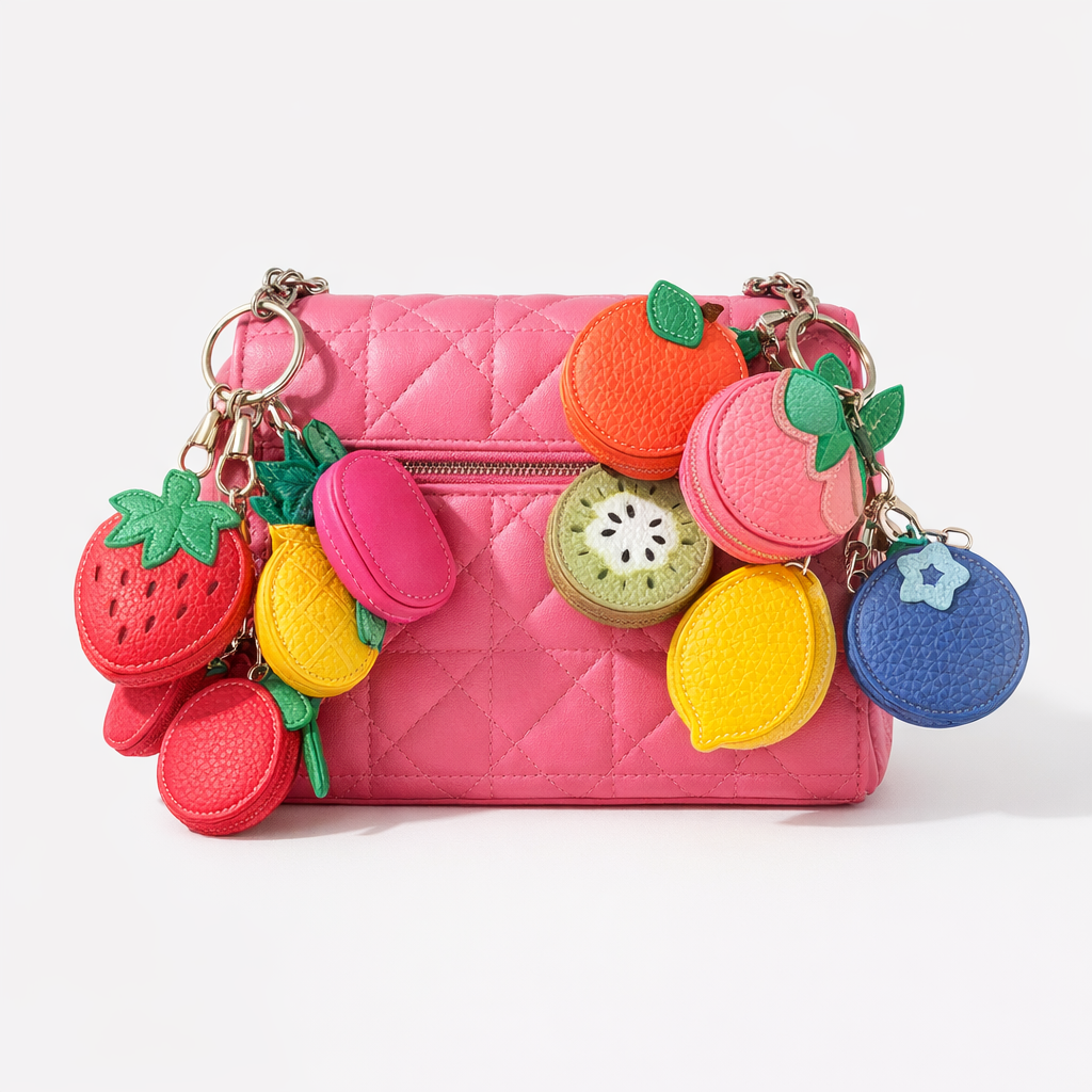 Strawberry  Fruit Bag Charm Vegan
