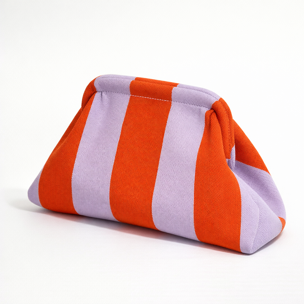 Its back! Striped ANYTHING bag - Lilac / Red