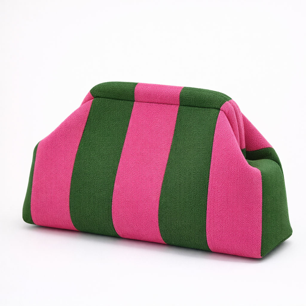 Its back! Striped ANYTHING bag - Apple / Pink